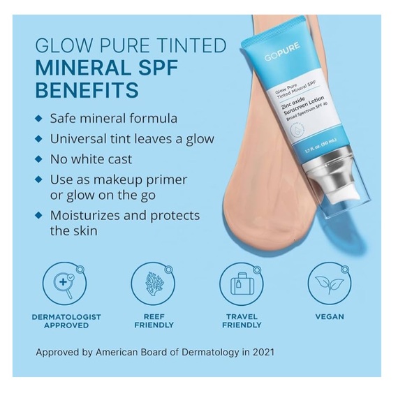 🌸 goPure Glow Pure Tinted Mineral SPF 40 - Picture 2 of 5